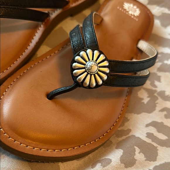 Yellow Box Women's Black Sandals - Picture 2 of 5